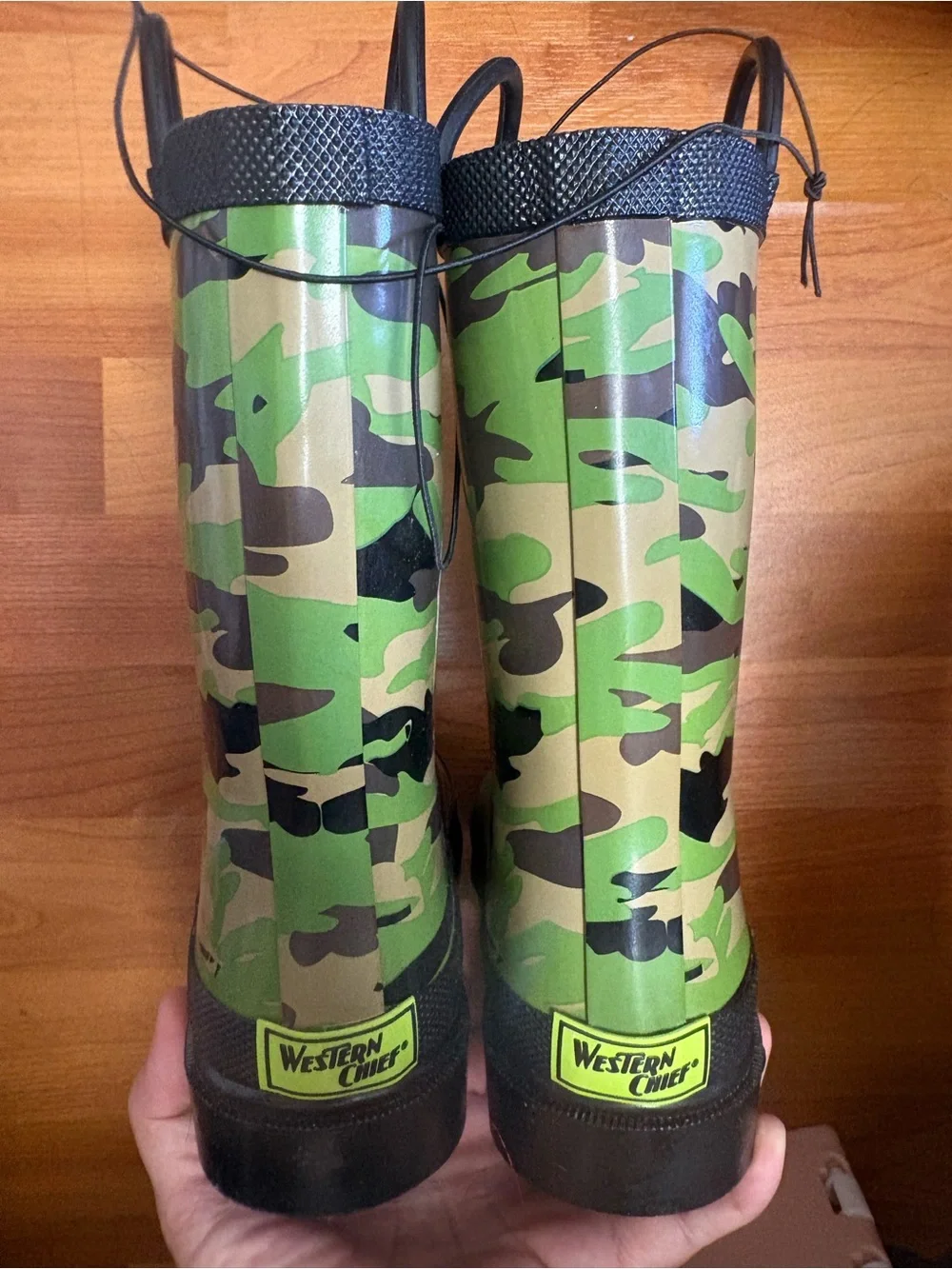Western Chief Kids Camouflage Green & Black Rain Boots